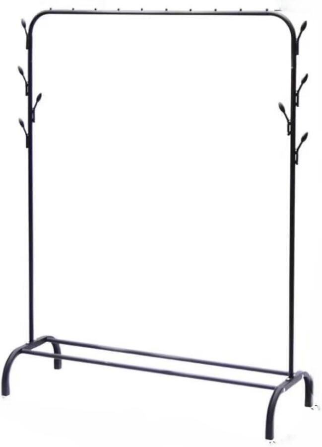 Ceruzo Kledingrek- Garderoberek 110x40x150 cm Metaal Zwart