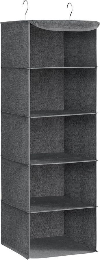 Hangende organizer kastorganizer opvouwbaar en ruimtebesparend grijs RYCH06G kledingrek