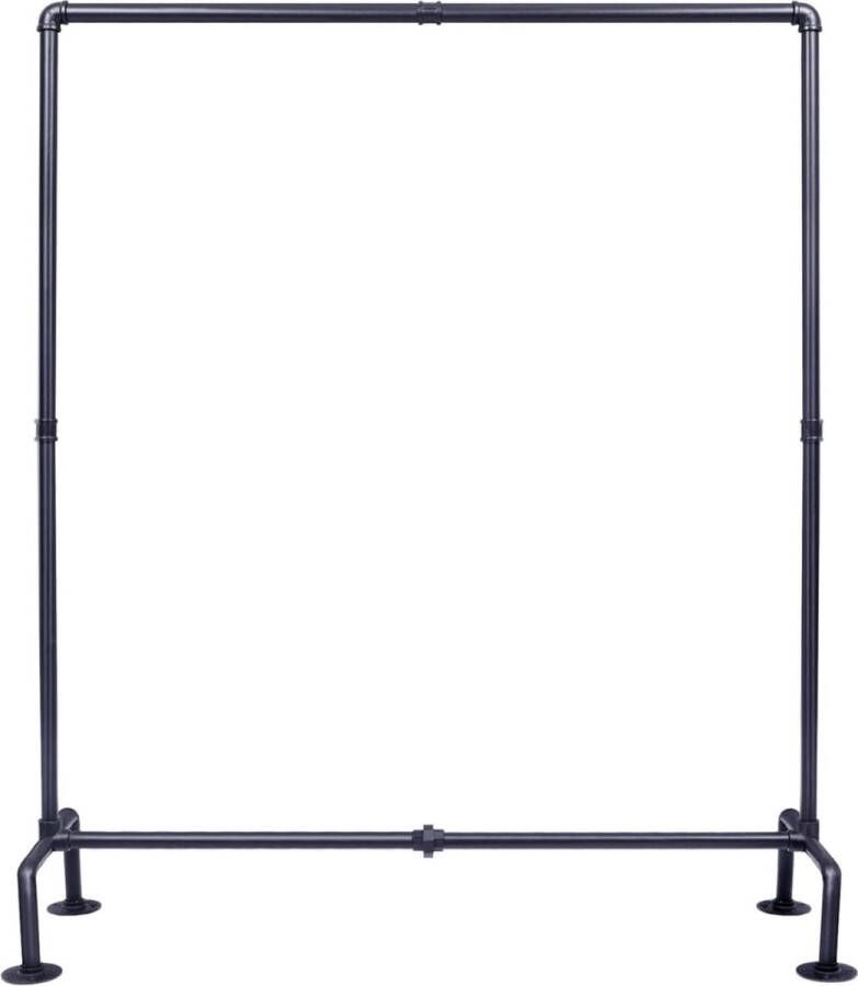Kledingrek Industriële Pijp Vrijstaand Op Zwaar Werk Berekend Afneembaar Kledingrek met 4 Stabiele Voeten voor Stijlvolle Kleding Opslag en Display