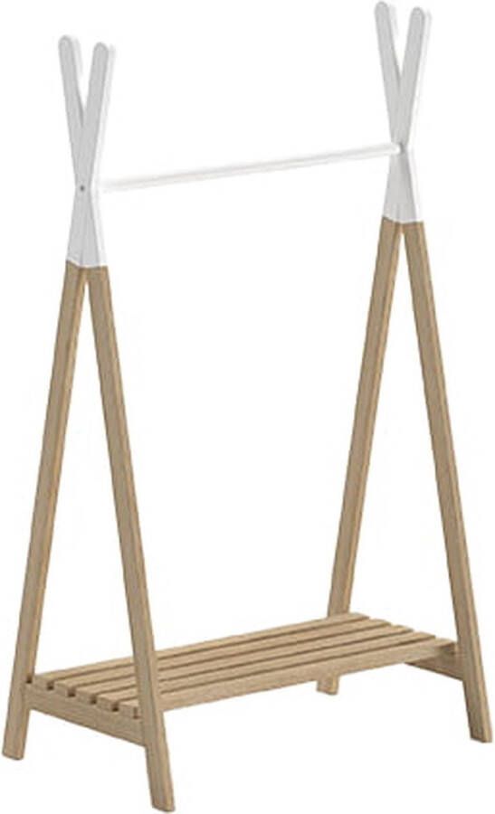 Kledingrek Jill Wit Breedte 74 cm Hoogte 131.8 cm Diepte 50 cm Met hanggedeelte Zonder deuren