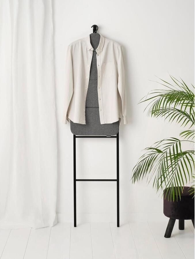 Kledingrek Linn Dressboy Multifunctionele Kledingstandaard Hangen Luchten & Drogen met Haak om op te Hangen Compacte Kledingdroger Kleding of Handdoekenrek Thuisaccessoires Matt Black Robuust en Duurzaam - Foto 2