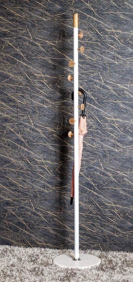 Kledingrek marmer naturel wit Ø 35 x H 178 cm Modern design HAKU Möbel