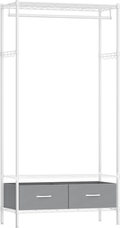 Kledingrek – Met 2 lades wolkwit –duifgrijs