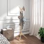 Rootz Living Rootz Kledingrek Kledingkaststandaard Kledinghouder Kledinghanger Kledingorganisator Outfit-display Kapstok Naturel 180 cm hoogte x 43 cm x 43 cm basis - Thumbnail 2