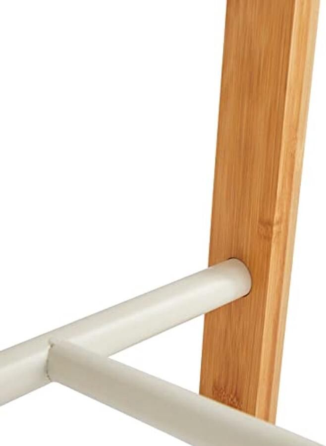 Kledingrek met Schoenenrek van Bamboe en Metaal 173 x 50 x 93 cm