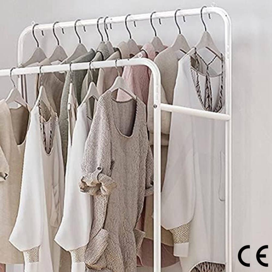 Kledingrek Op Wieltjes Grote Opslagruimte Stevig En Duurzaam Eenvoudig Te Monteren