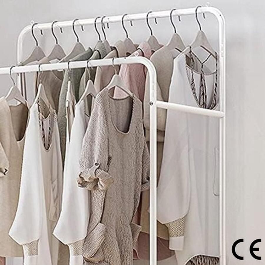 Kledingrek Op Wieltjes Grote Opslagruimte Stevig En Duurzaam Eenvoudig Te Monteren