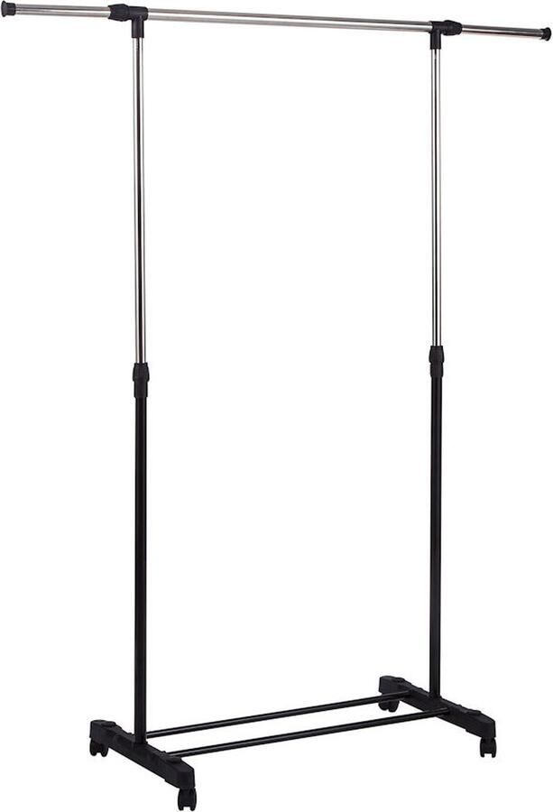 Decopatent Kledingrek op wieltjes Verstelbaar Hoogte 100-160 Cm & Breedte 90-150 Cm Kleding rek op wielen Kledingrek metaal