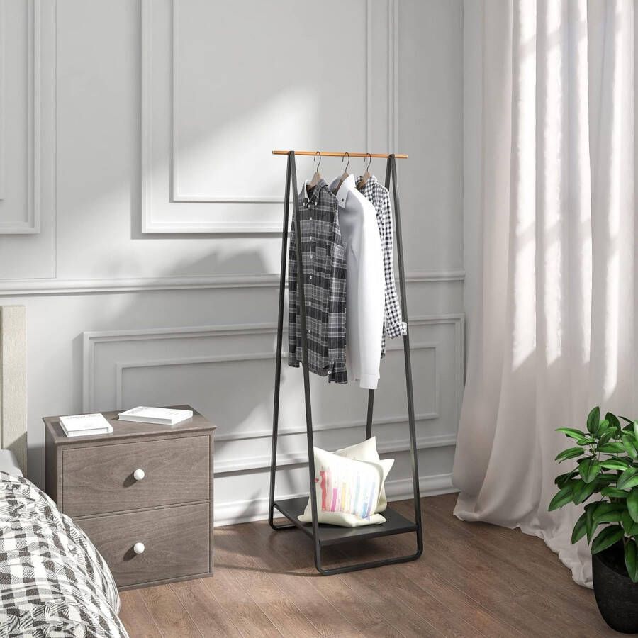 Kledingrek opbergstandaard Multifunctioneel kledingrek kledingstang schoenenrek 45D x 54W x 141H centimetres