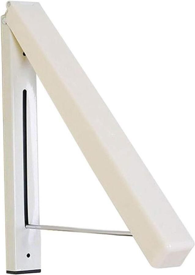 Kledingrek Opvouwbaar Aluminium- Kledinghaken Wandkledingrek Garderobe Kledingstang Inklapbaar Wandhaak Woonkamer Badkamer Slaapkamer Kantoor Praktisch Ruimtebesparend Wit