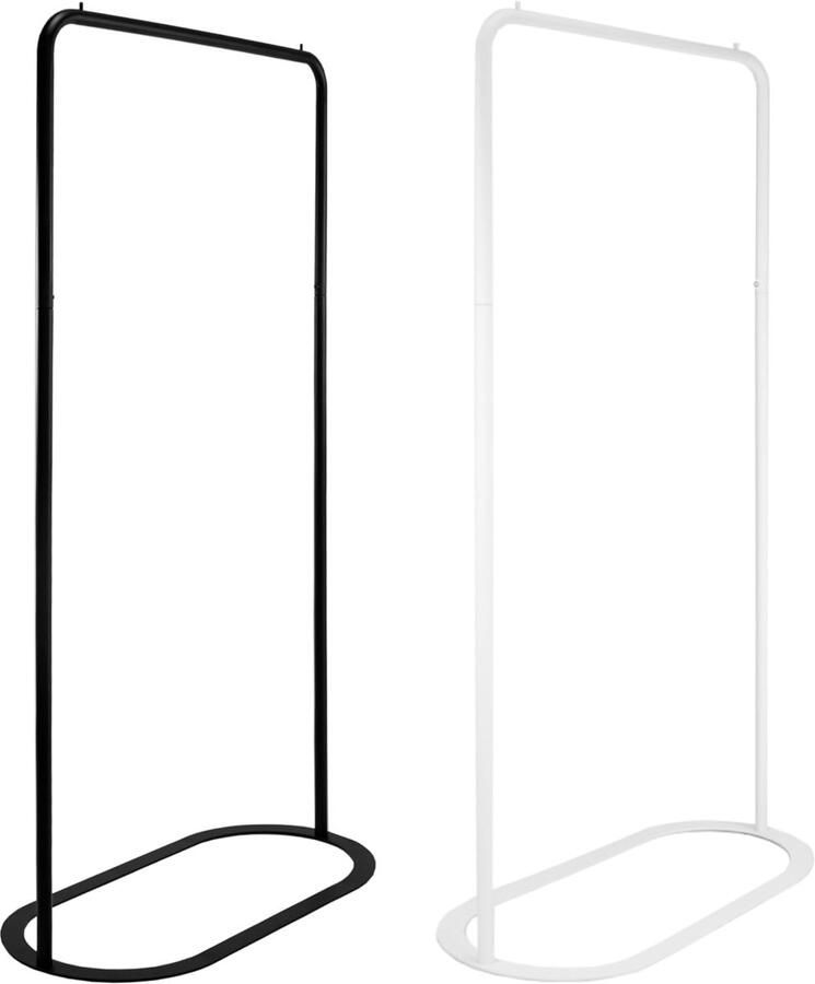 Kledingrek OVAL Staande Metalen Kledingrek 160 cm x 80 cm Moderne Kapstok voor Slaapkamers en Kleedkamers