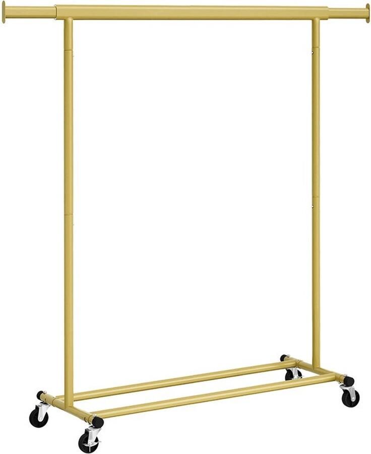 Rootz Living Rootz Kledingrek Rollende kledingkast Stalen frame PP-wielen 45 4 cm x (92-132 cm) x 160 cm Lichtgewicht Eenvoudige montage