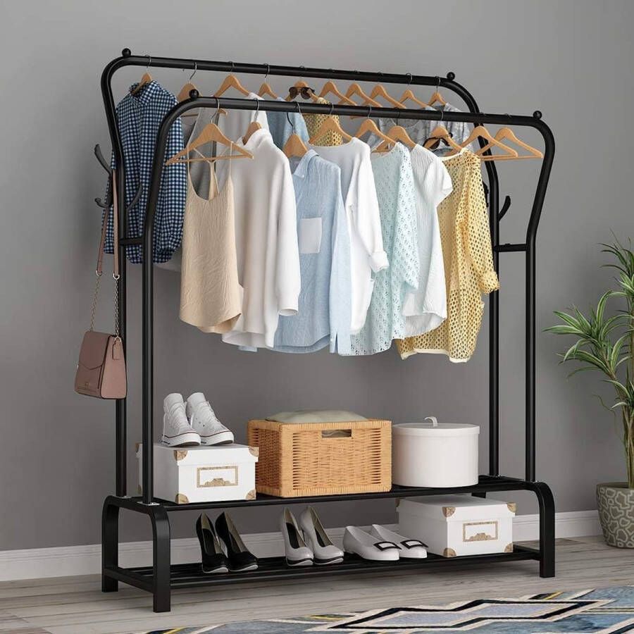 Kledingrek Vrijstaande hanger Clothes rack Freestanding hanger 33D x 110B x 148H centimeter