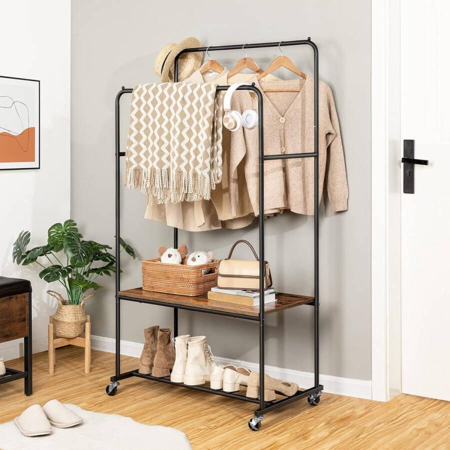 Kledingrek Vrijstaande hanger Clothes rack Freestanding hanger 44 5 x 84 x 156 cm