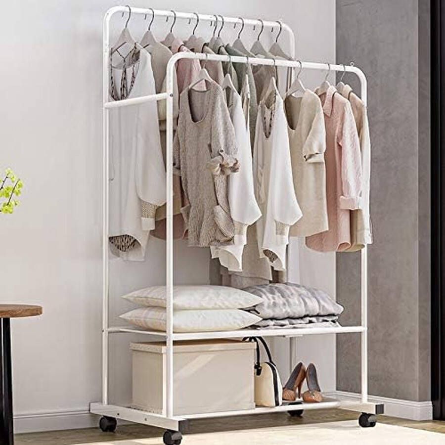 Kledingrek Vrijstaande hanger Clothes rack Freestanding hanger 51D x 80B x 155H centimeter