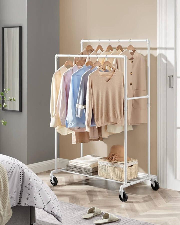 Kledingrek Vrijstaande hanger Clothes rack Freestanding hanger 59D x 100B x 162H centimeter