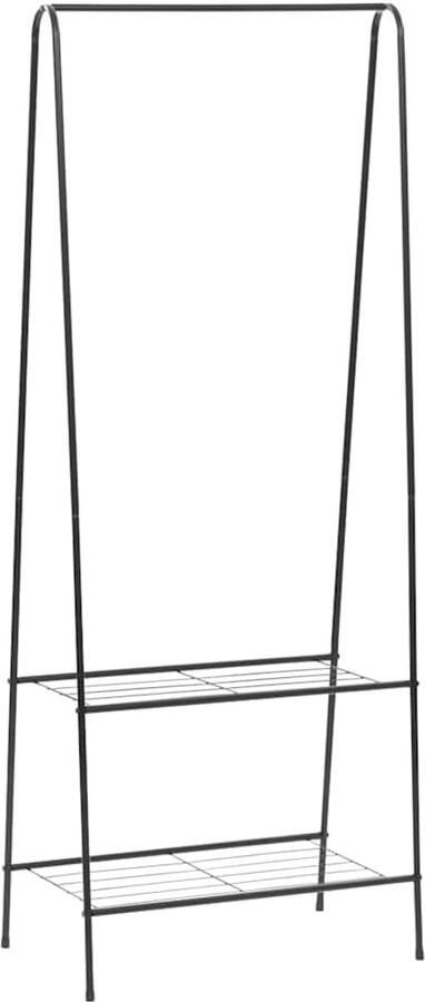 Kledingrek Zwart 59x35x150 cm Duurzaam en Stijlvol Kledinghouder voor Extra Opbergruimte