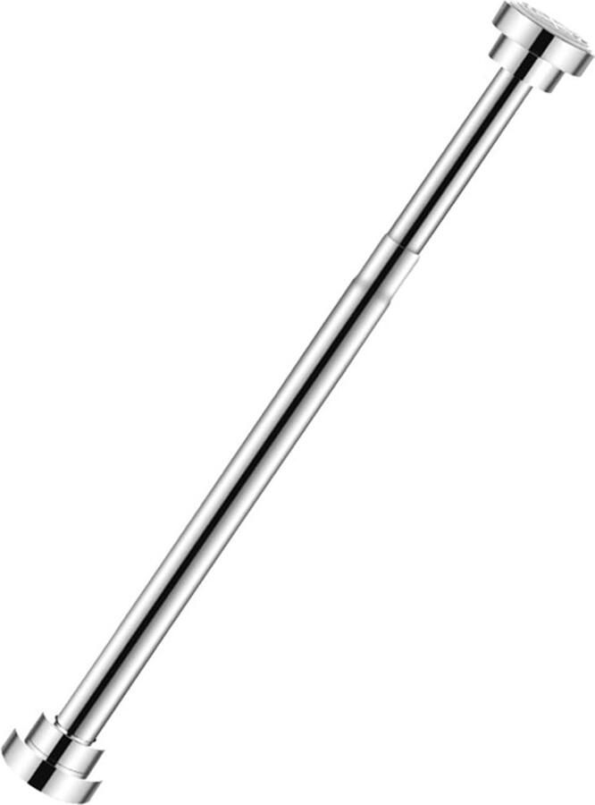 Kledingroede Kledingrek Garderoberek Kledingstang 50cm RVS zilver Verstelbare Uitschuifbare zonder boren voor 55-85 cm Garderobe