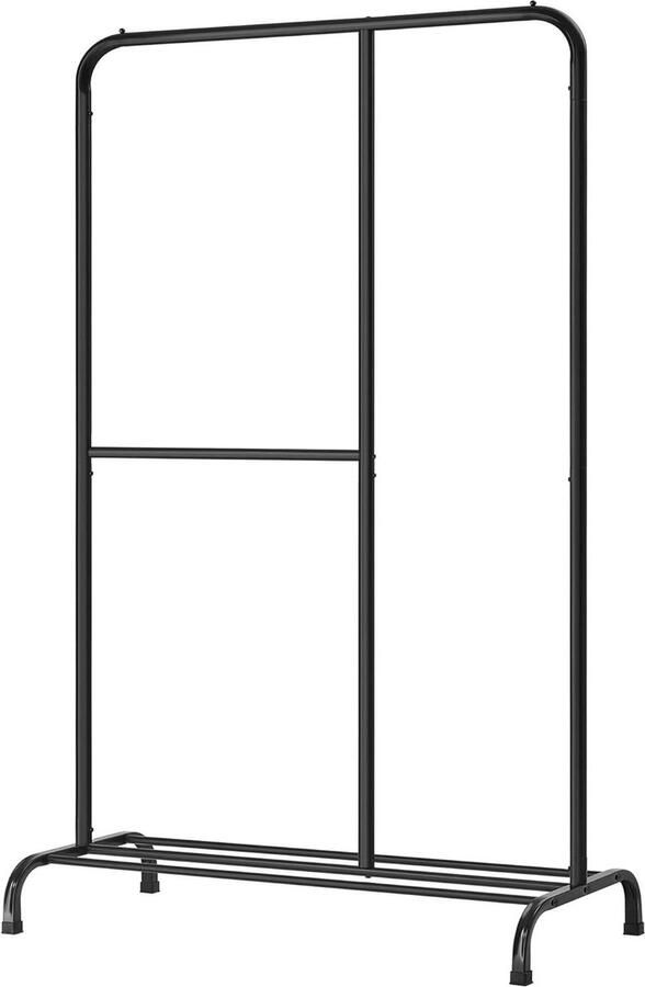 Kledingstang belastbaar tot 100 kg met verstelbare stang voor slaapkamer en woonkamer zwart HSR103B01. kledingrek