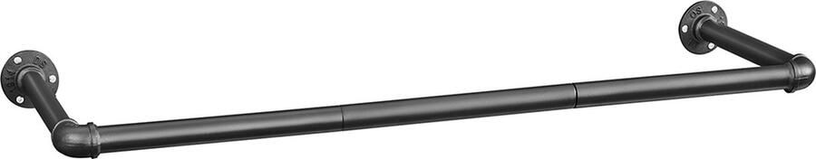 Kledingstang – Garderobestang – Klerenhanger – Wandstang – Kledingrek – Zwart