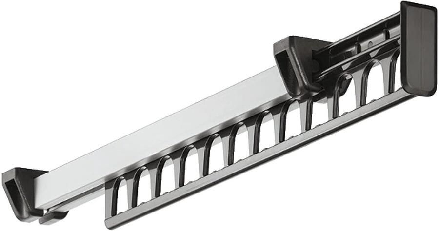 Kledingstang Multi-poort Klerenhangers ABS+Aluminium Uitschuifbare Verstelbare Kledingroede Kledingkast organizer Anti Slip Universeel 31.5*5*4.2cm Zwart