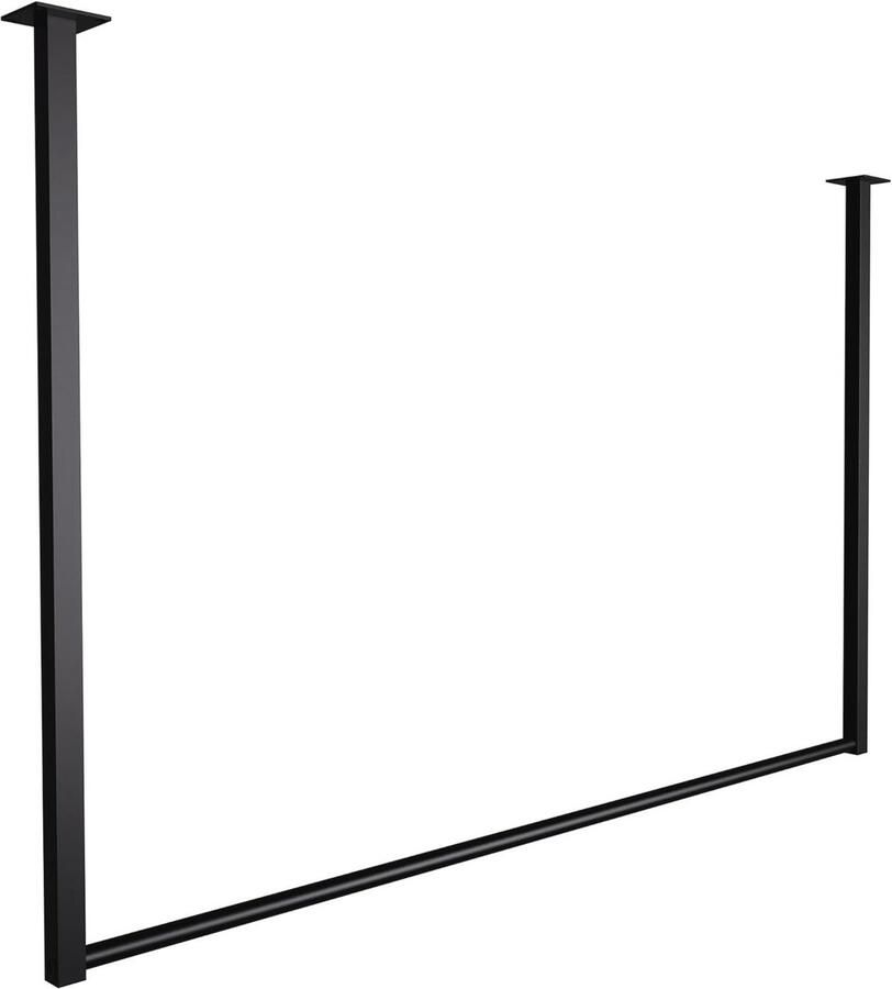 Kledingstang Plafondmontage Minimalistische Kapstok voor Jassen en Kleding Metalen Kledingrek 120x80 cm