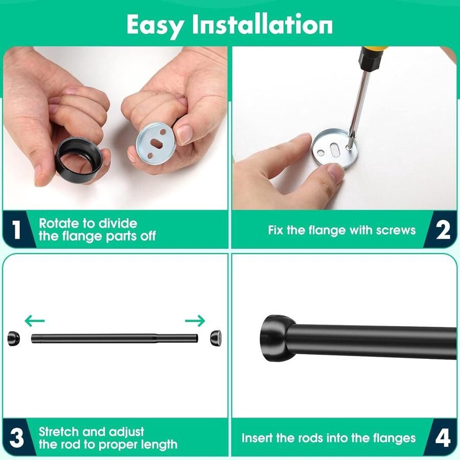 Kledingstangen uittrekbare kledingstang 70-105 cm kledingrek kledingkaststang en accessoires voor het ophangen van kleding voor de slaapkamer