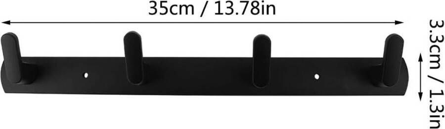 Kleedhaken wandgemonteerde kapstok 4-haken keuken slaapkamer handdoek badspons voor opknoping jassen tassen hoeden