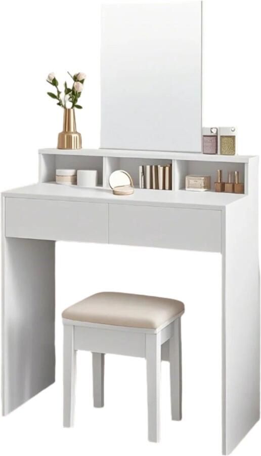 Kleedtafel Kappeltafel Make -up ijdelheid Stijlvolle opslag 80 cm x 40 cm x 140 cm