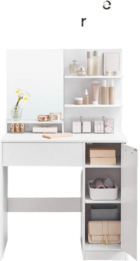 Kleedtafel Set ijdelheidtafel Beauty Desk voldoende opslag 80 cm x 40 cm x 132 cm