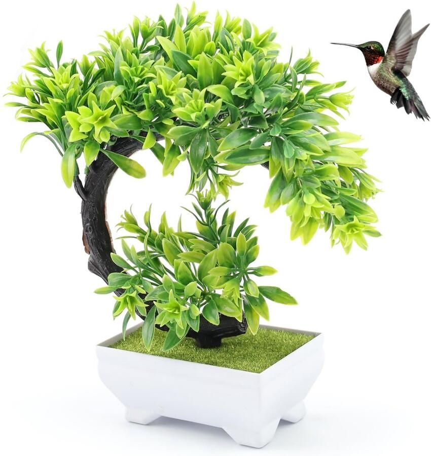 KLEHOPE Kunstplant Groene Kunstplant in Pot Creatieve Nepplanten Kunstmatige Orchideeën Kunstboom Voor Decoratie van Balkons Vensterbanken Bureaus