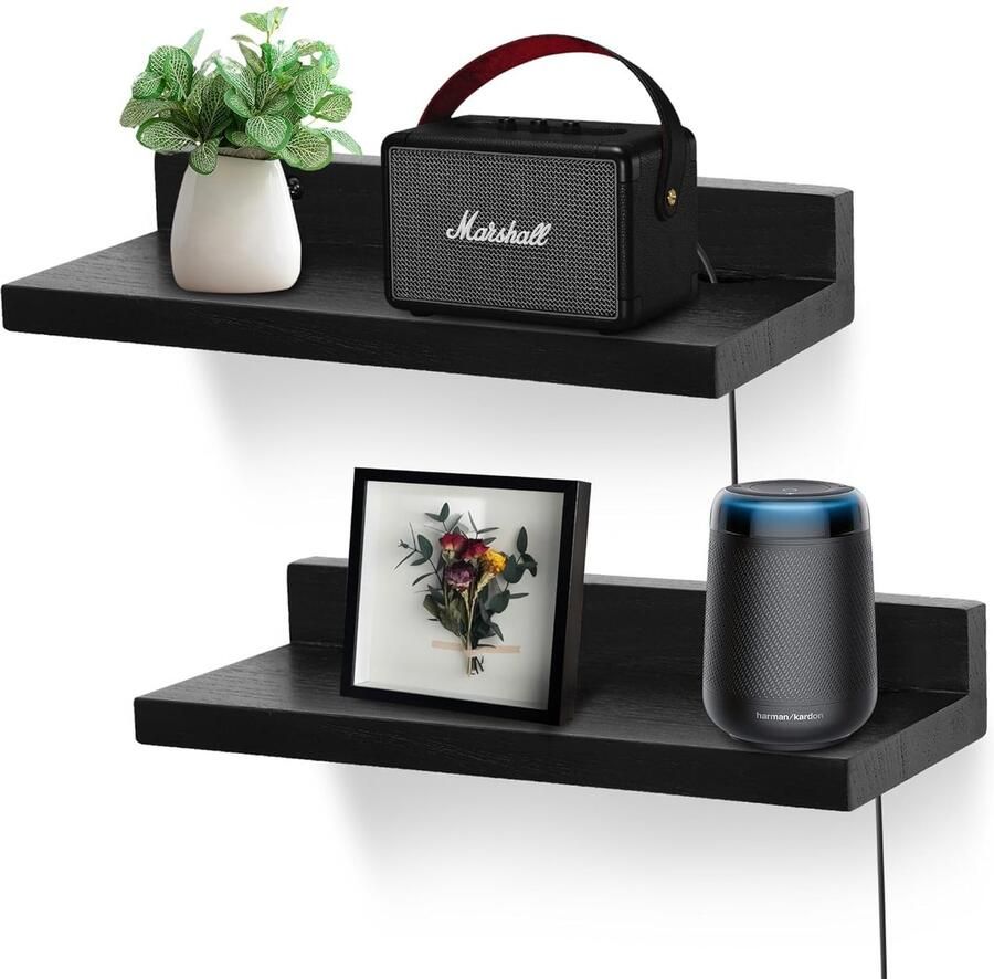 Klein zwevend wandrek duurzaam en praktisch 1 stuk massief hout 22 9 x 10 1 x 4 cm