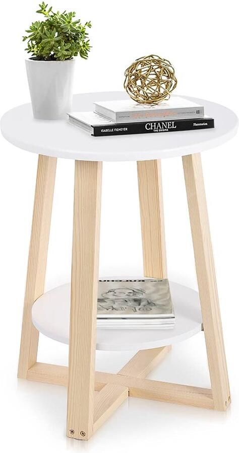 Moderne bijzettafel multifunctioneel 1 stuk hout en MDF 40 x 40 x 50 5 cm