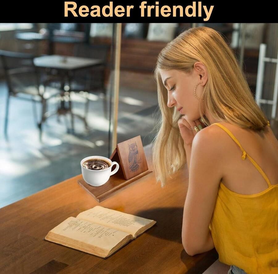 Driehoekige Boekhouder: Kleine Leesboekenkast voor Kantoor Bureau en Bibliotheek- Tafeldecoratie: Premium Boekenkast voor Koffie- en Boekenliefhebbers- Leesaccessoires: Eenvoudige Geschenken voor Boekenliefhebbers - Foto 2