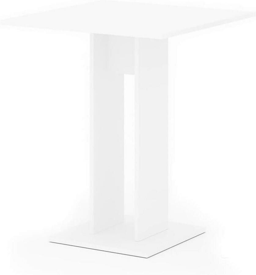 Kleine Eettafel Wit 65 x 65 cm Ergonomisch en Onderhoudsvriendelijk