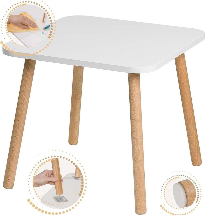 Kleine Houten Kinderstoel Handgemaakt DIY Meubilair voor Kinderkamer 50 x 50 x 46 cm Cadeau voor Kinderen 34567 Jaar Kinderstoel PlayPals