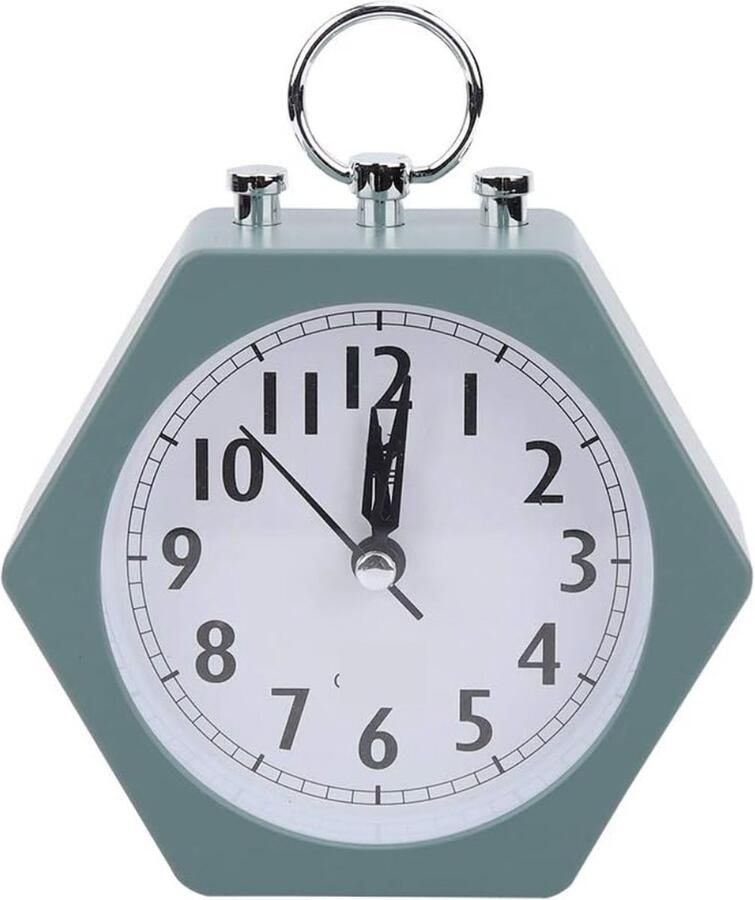Kleine plank wekkers mini bureauklok stille niet-tikkende analoge wekker werkt op batterijen nachtkastje klok voor woonkamer slaapkamer (5 1 x 5 1 x 2 3 inch groen)