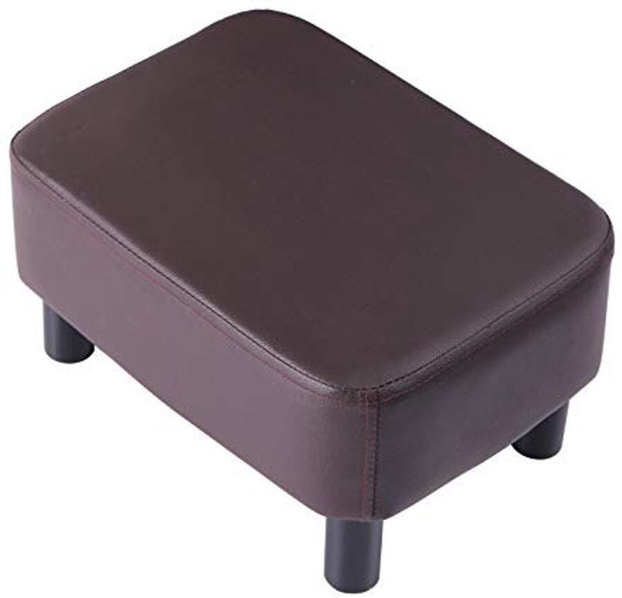 Kleine PU-lederen voetenbank voor woonkamer en slaapkamer