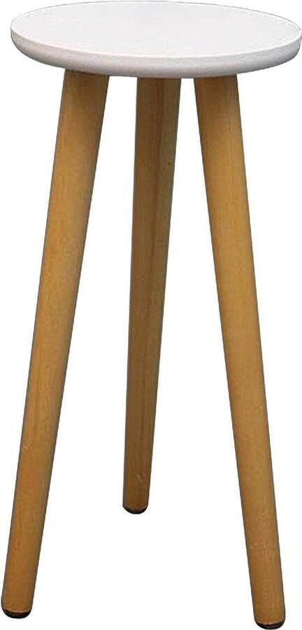 Kleine ronde bijzettafel Houten plantenstandaard voor indoor planten Hoge plantenstandaard met moderne uitstraling