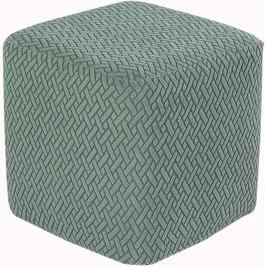 Kleine vierkante poef hoes gestreept fluweel 40x40cm 45x45cm 60x60cm