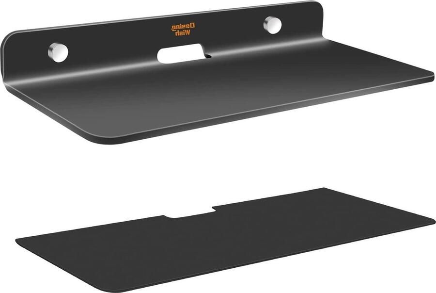 Kleine Wandplank met Antislip Pad voor Luidsprekers Webcams 1 Stuk Zwart Acryl 9 Inch