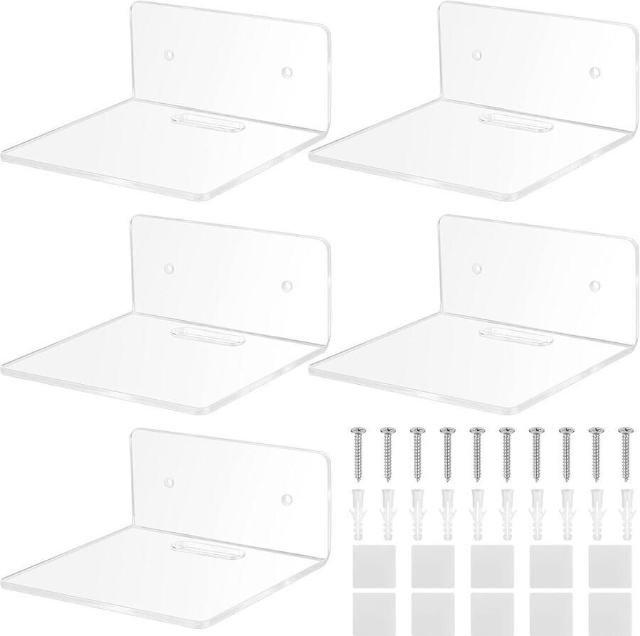 Transparant Zwevend Wandrek Mini voor Slaapkamer Badkamer en Woonkamer