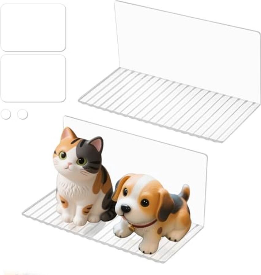 Kleine wandplanken voor zelfklevende wanddecoratie Zwevende planken voor slaapkamer badkamer en woonkamer 2 stuks transparant