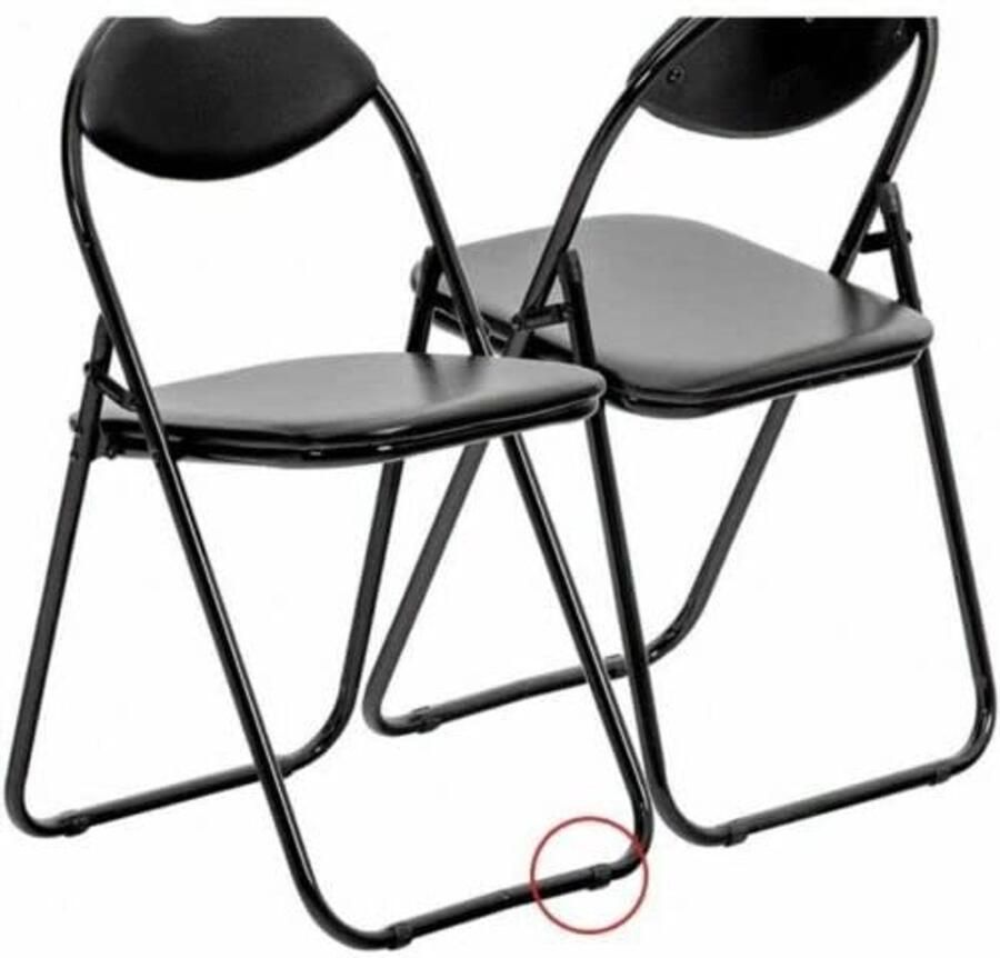 Klem Glijders voor Stoelpootdoppen 4 Stuks Kunststof Rond Zwart Perfect voor Meubelpunt