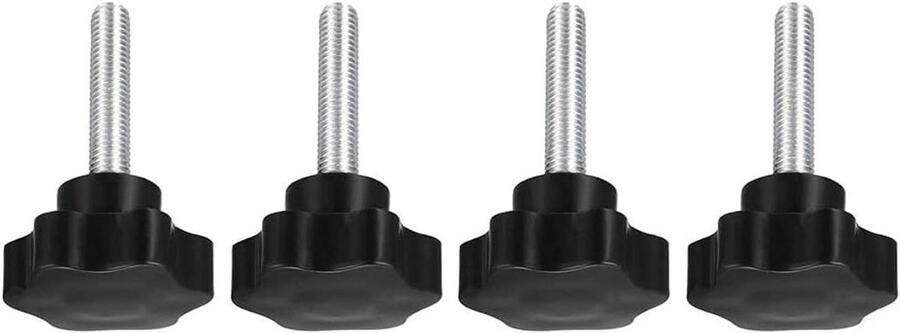 Klemschroef Knop voor Draaibank M8 x 30mm 4 stuks Pruim Hex Vorm Industrie Apparatuur