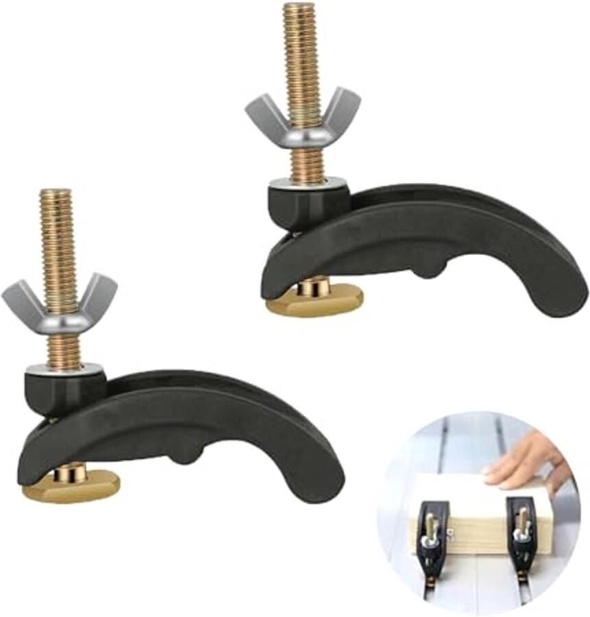 Klemset voor T-rail Verstelbare snelspanklem voor houtbewerking en bevestigingswerkzaamheden