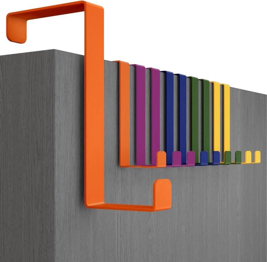 Kleurige Deurhaken Set van 10 Geschikt voor Deuren van 3 6 cm en 4 1 cm