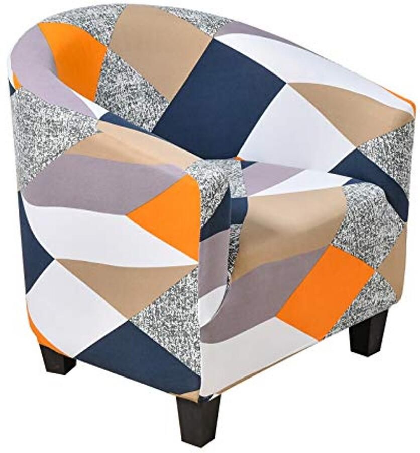 Kleurige Rubik's Cube Enkel Stoel Sofa Cover Acryl