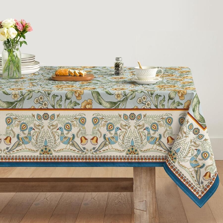 Kleurrijk tafelkleed duurzaam en stijlvol 1 stuk polyester 140 x 220 cm