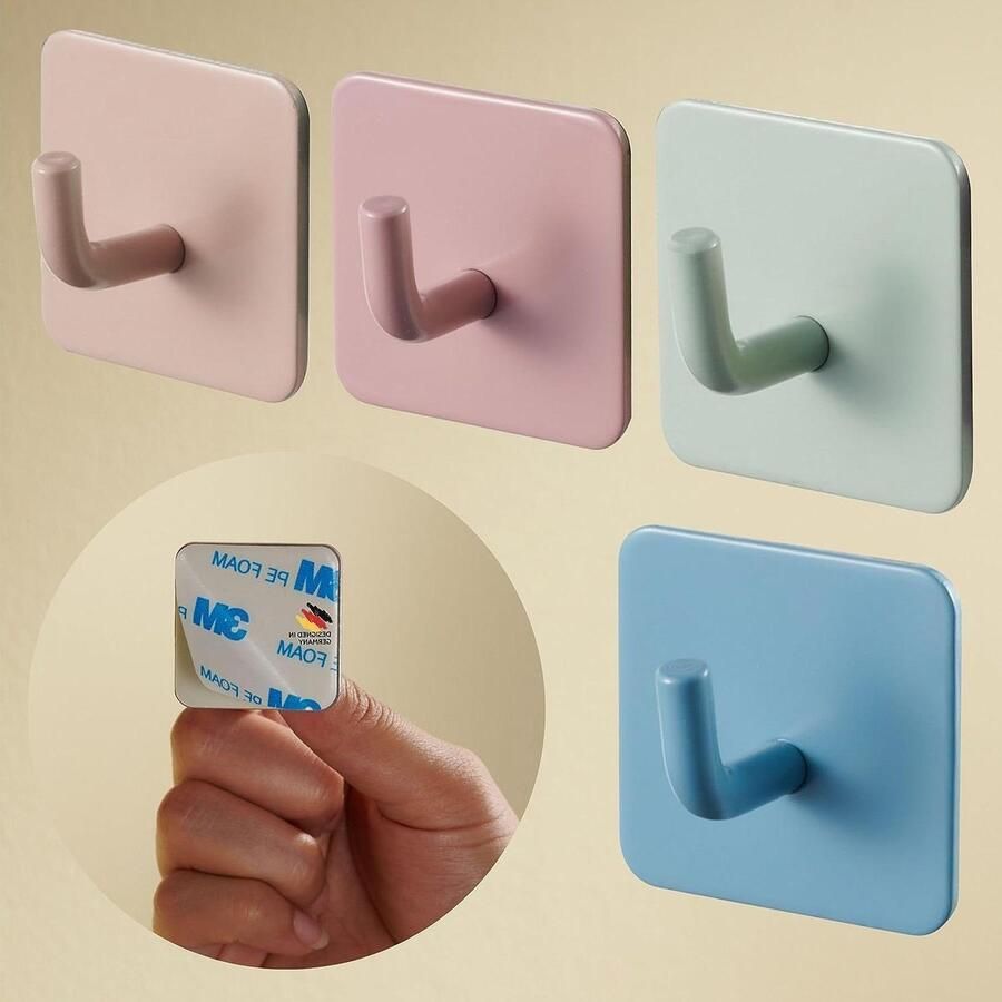 Kleurrijke garderobehaken voor kinderen set van 4 wandhaken kinderkledinghaken